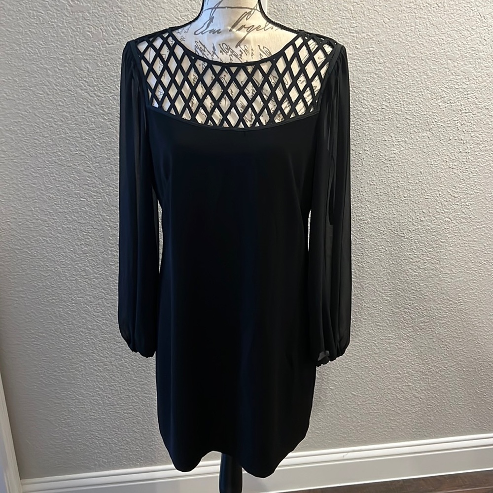 White House Black Market Black Cocktail Dress Size 10